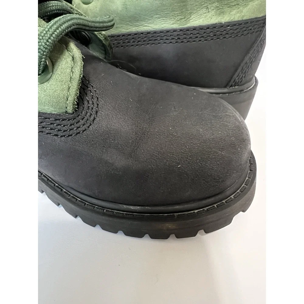 Timberland Waterproof Kids 12.5 Black And Green Boots School Camping Fishing